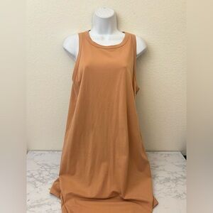 A New Day Women's L Peach Sleeveless Tank Dress Pullover Maxi